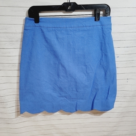 J.McLaughlin Scallop Hem Skirt, in Vista Blue, sz 8 - Picture 2 of 6